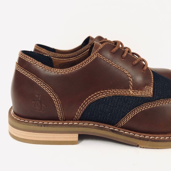 Original Penguin Sheldon Leather Wingtip Oxfords - Picture 4 of 7